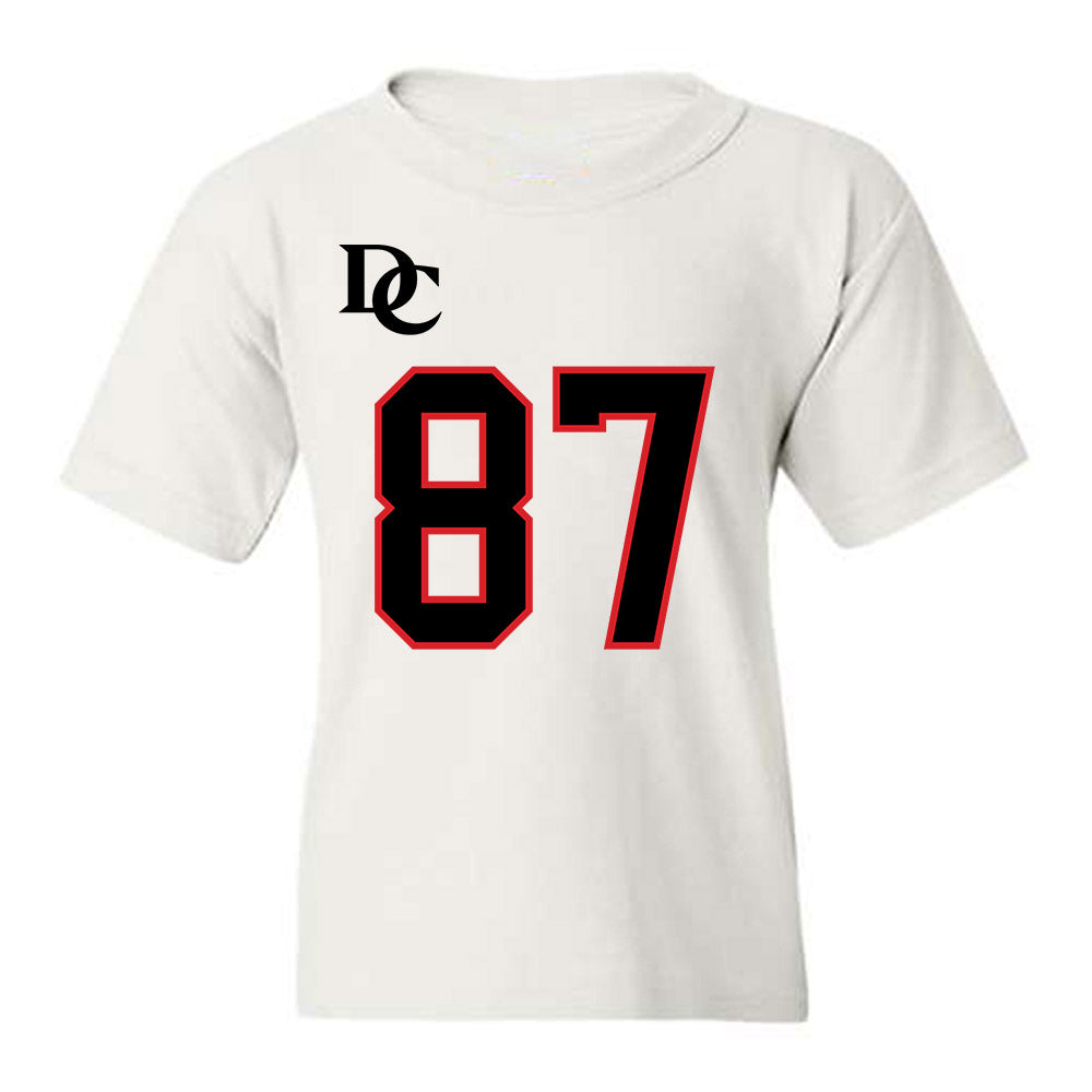 Davidson - NCAA Football : Cal Neubauer - White Replica Shersey Youth T-Shirt-0