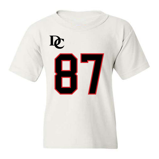 Davidson - NCAA Football : Cal Neubauer - White Replica Shersey Youth T-Shirt-0