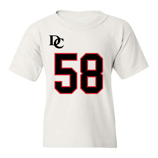 Davidson - NCAA Football : Lincoln Wilmore - White Replica Shersey Youth T-Shirt-0
