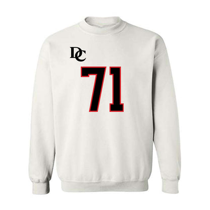 Davidson - NCAA Football : Cole Smith - White Replica Shersey Crewneck Sweatshirt-0