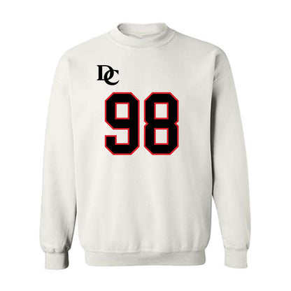 Davidson - NCAA Football : Jeramy Stith - White Replica Shersey Crewneck Sweatshirt-0
