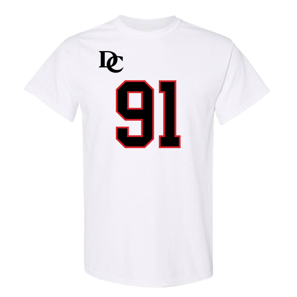 Davidson - NCAA Football : Will Volk - White Replica Shersey T-Shirt-0
