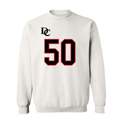 Davidson - NCAA Football : Carson Coffman - White Replica Shersey Crewneck Sweatshirt-0