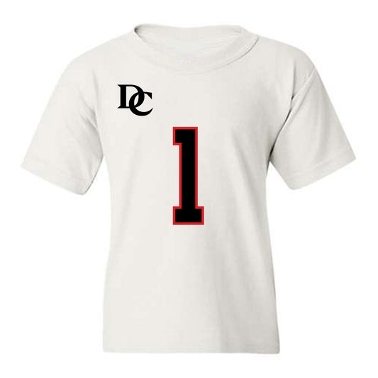 Davidson - NCAA Football : Christian Lyons - White Replica Shersey Youth T-Shirt-0