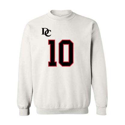 Davidson - NCAA Football : Gavin Brandwood - White Replica Shersey Crewneck Sweatshirt-0