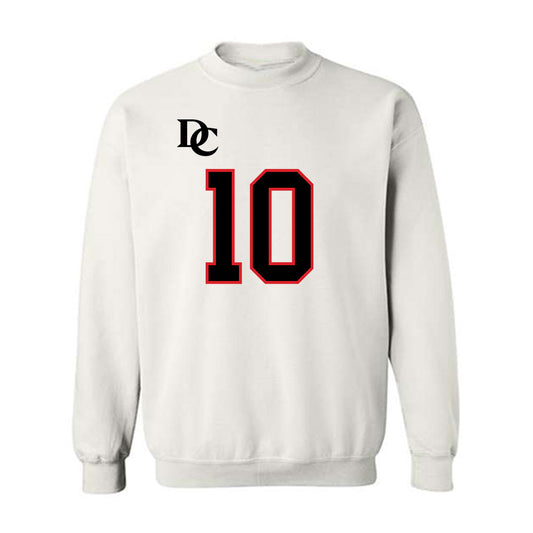 Davidson - NCAA Football : Gavin Brandwood - White Replica Shersey Crewneck Sweatshirt-0