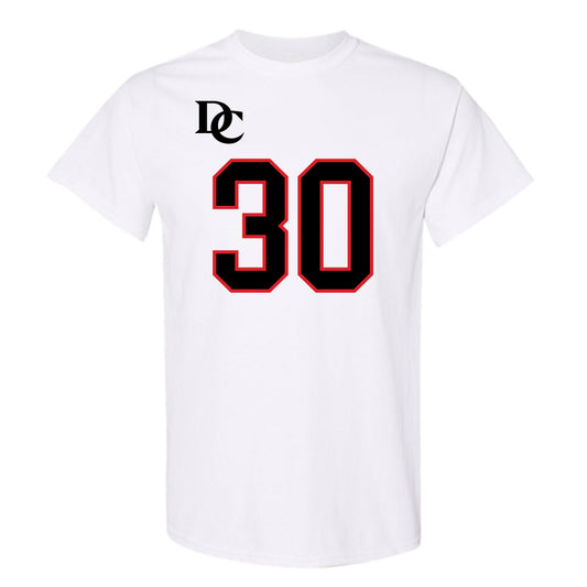 Davidson - NCAA Football : Julian Hughes - White Replica Shersey T-Shirt-0