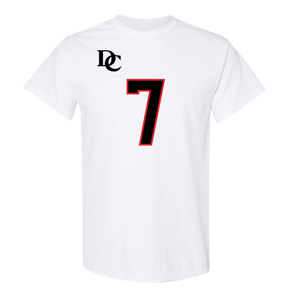 Davidson - NCAA Football : Jim Franklin - White Replica Shersey T-Shirt-0