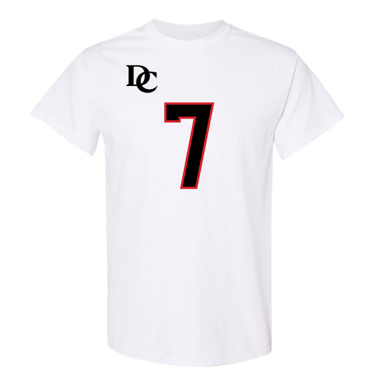 Davidson - NCAA Football : Jim Franklin - White Replica Shersey T-Shirt-0