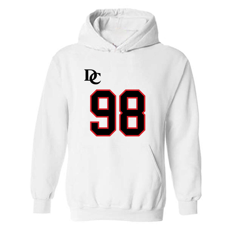 Davidson - NCAA Football : Jeramy Stith - White Replica Shersey Hooded Sweatshirt-0