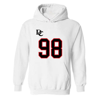 Davidson - NCAA Football : Jeramy Stith - White Replica Shersey Hooded Sweatshirt-0