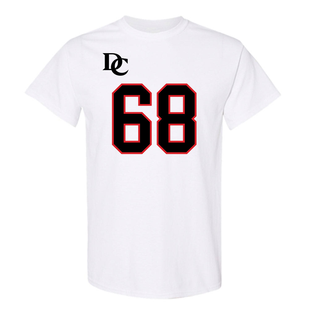 Davidson - NCAA Football : David Brooks - White Replica Shersey T-Shirt-0