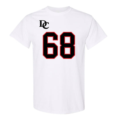Davidson - NCAA Football : David Brooks - White Replica Shersey T-Shirt-0