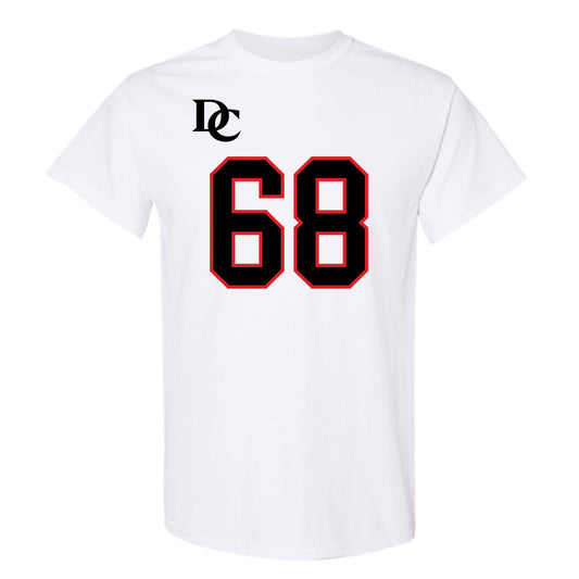 Davidson - NCAA Football : David Brooks - White Replica Shersey T-Shirt-0