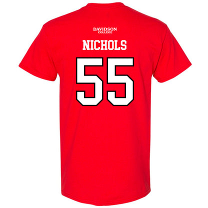 Davidson - NCAA Football : Parker Nichols - Orange T-Shirt-1