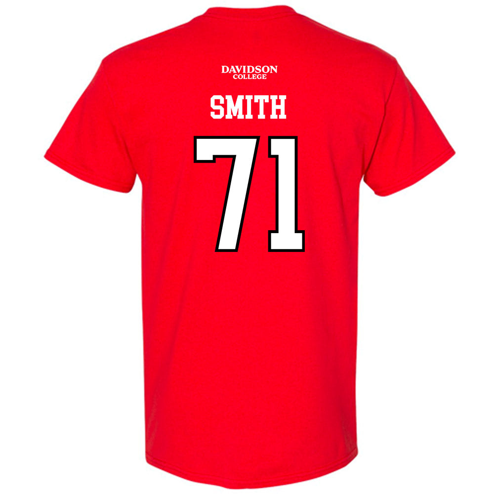 Davidson - NCAA Football : Cole Smith - Orange T-Shirt-1