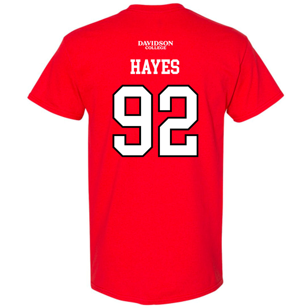 Davidson - NCAA Football : Christian Hayes - Orange T-Shirt-1