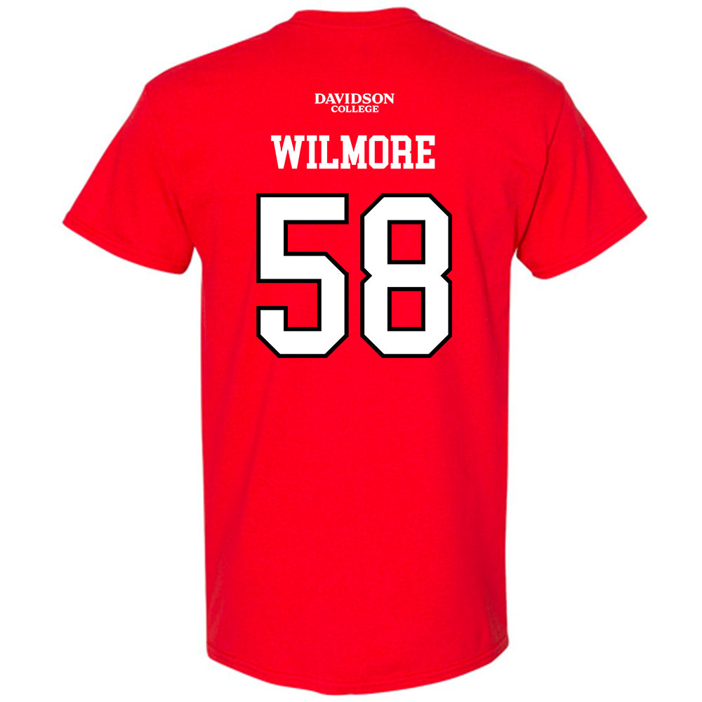 Davidson - NCAA Football : Lincoln Wilmore - Orange T-Shirt-1