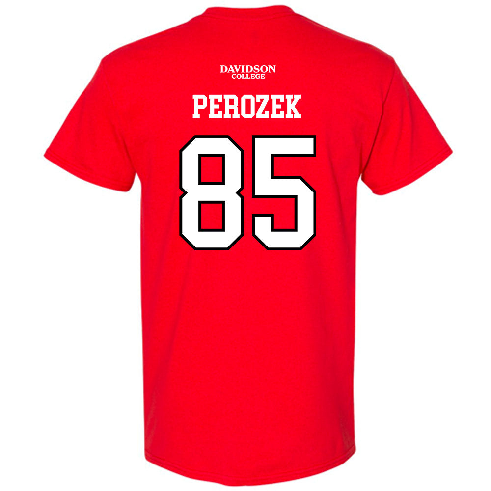 Davidson - NCAA Football : Jack Perozek - Orange T-Shirt-1
