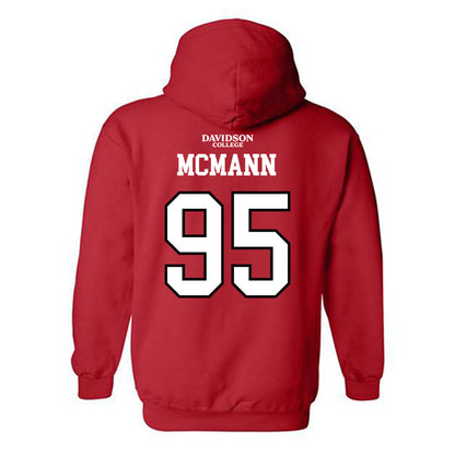 Davidson - NCAA Football : Liam McMann - Orange Hooded Sweatshirt-1