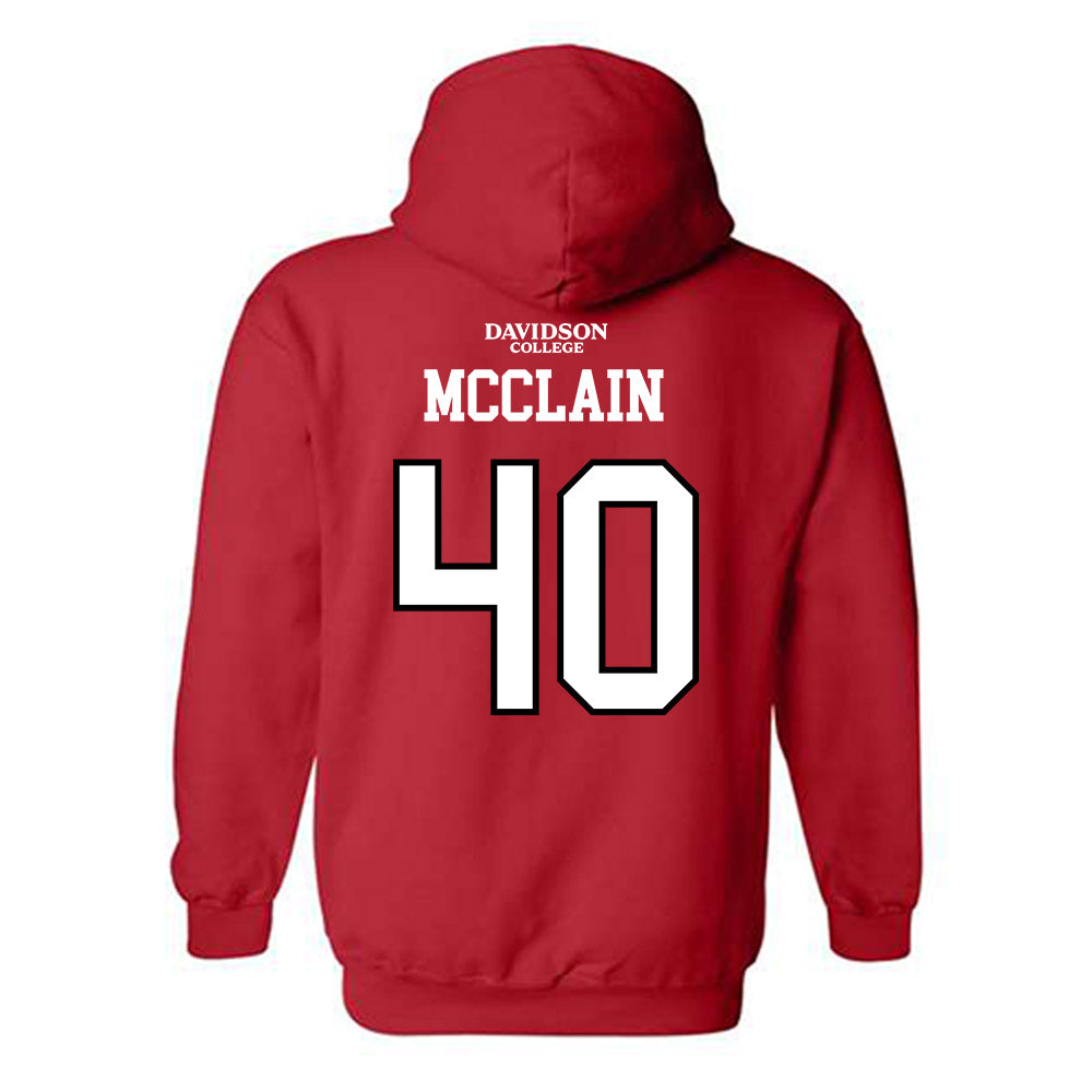 Davidson - NCAA Football : Carius McClain - Orange Hooded Sweatshirt
