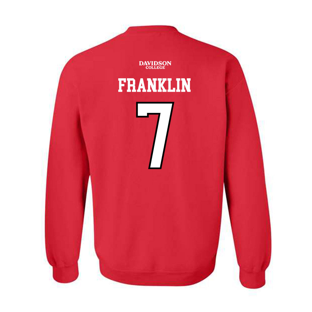 Davidson - NCAA Football : Jim Franklin - Orange Crewneck Sweatshirt-1