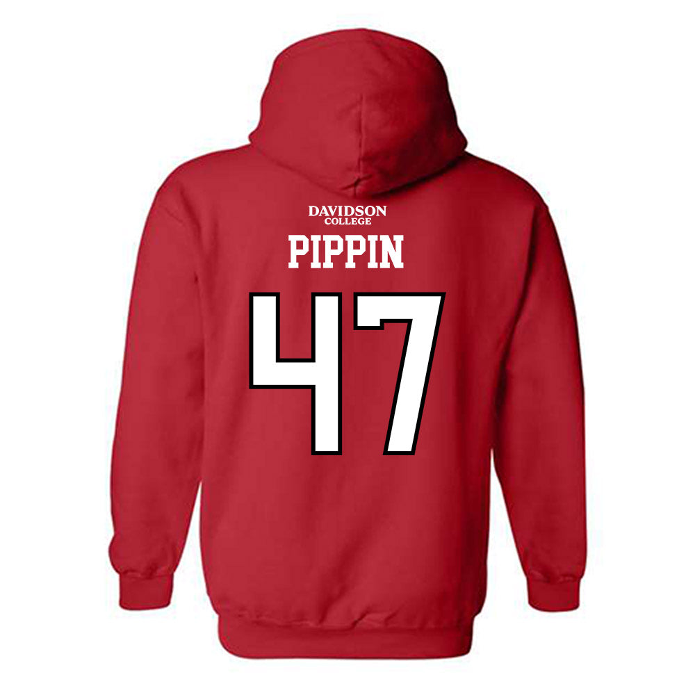 Davidson - NCAA Football : Nash Pippin - Orange Hooded Sweatshirt-1