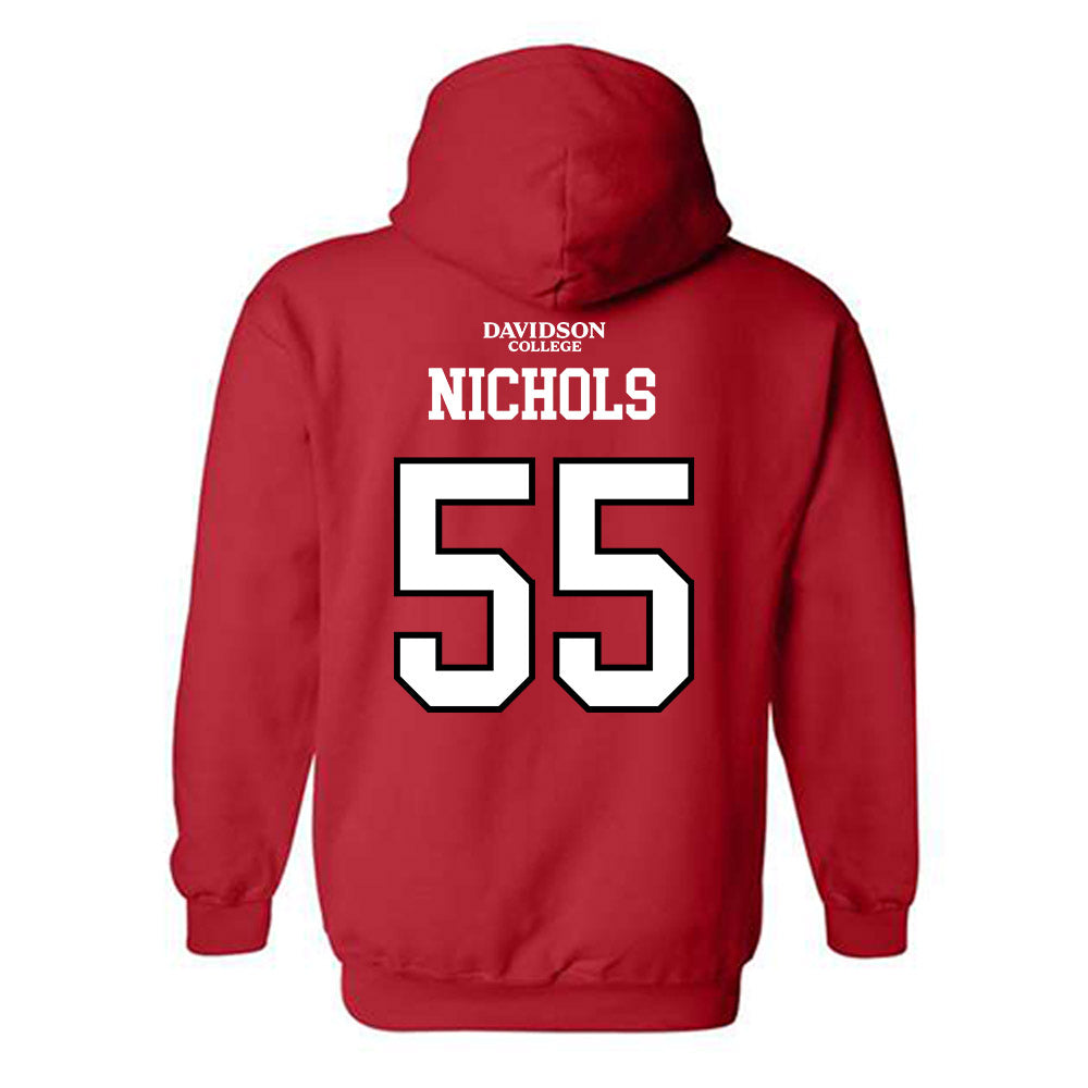 Davidson - NCAA Football : Parker Nichols - Orange Hooded Sweatshirt-1