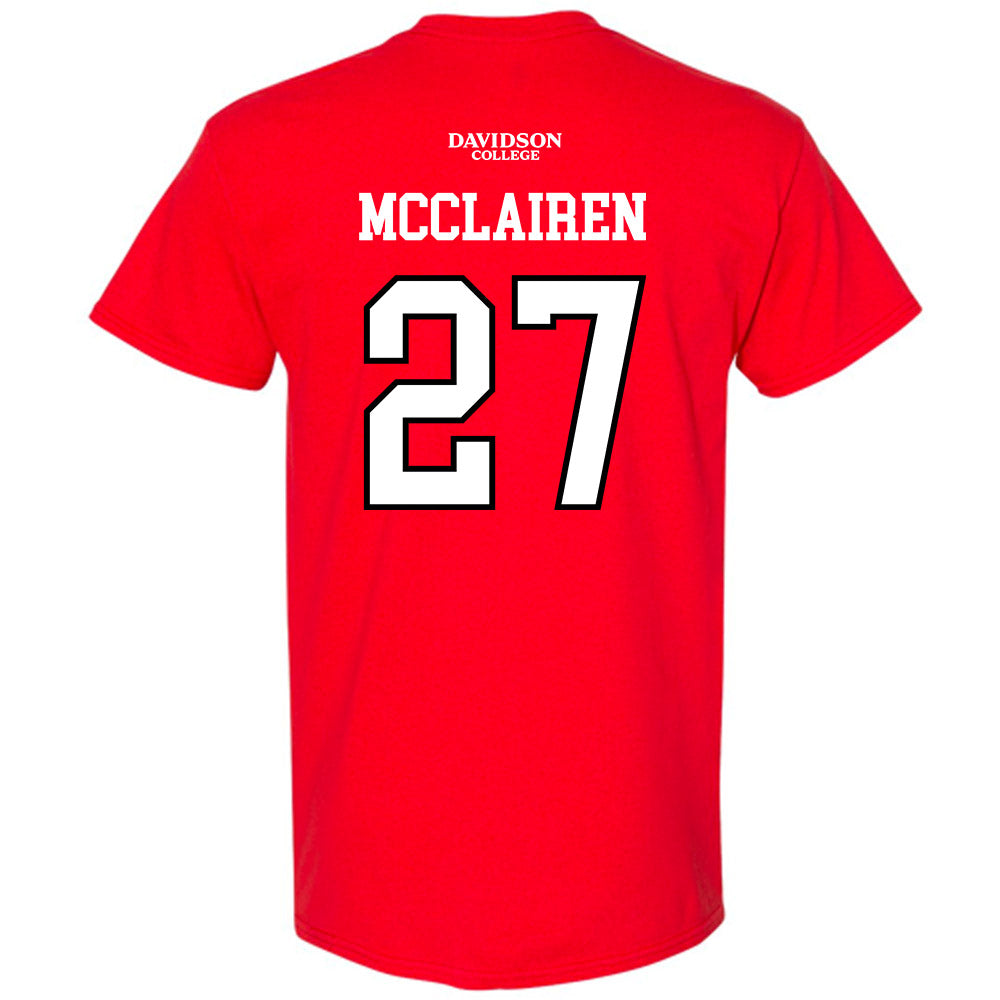 Davidson - NCAA Football : Revis McClairen - Orange T-Shirt-1