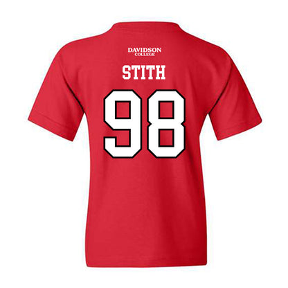 Davidson - NCAA Football : Jeramy Stith - Orange Youth T-Shirt-1