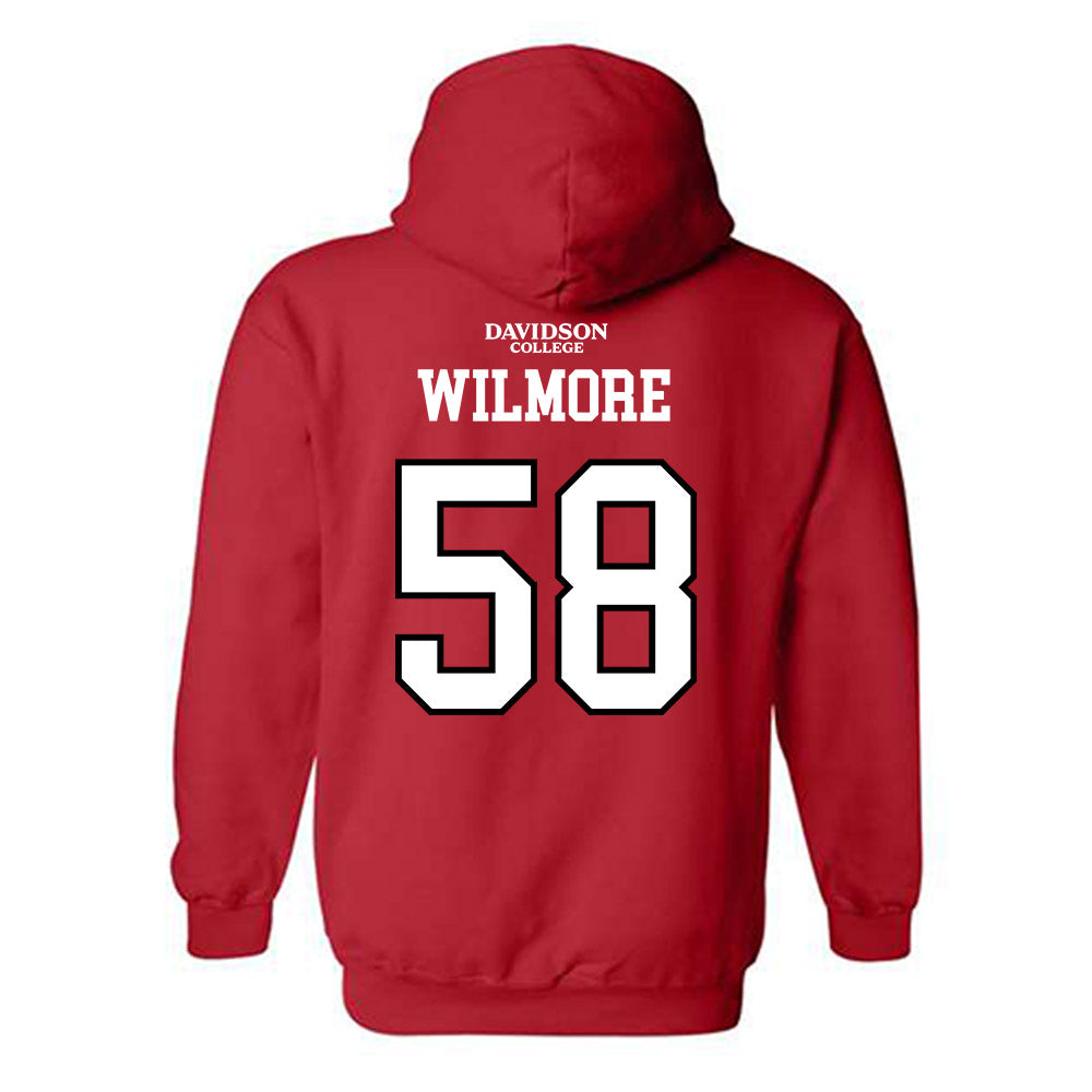 Davidson - NCAA Football : Lincoln Wilmore - Orange Hooded Sweatshirt-1