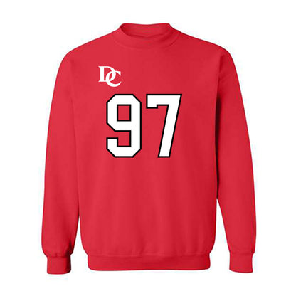 Davidson - NCAA Football : Liam McMann - Orange Crewneck Sweatshirt-0