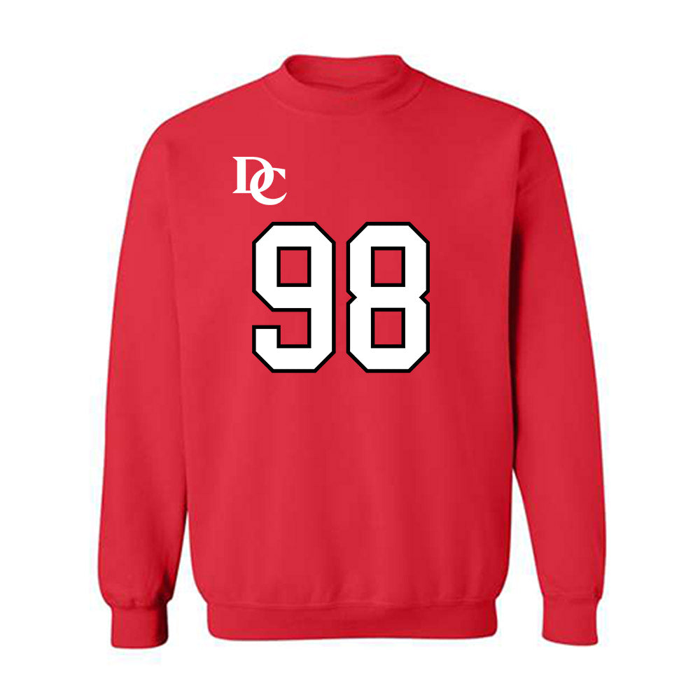 Davidson - NCAA Football : Jeramy Stith - Orange Crewneck Sweatshirt-0