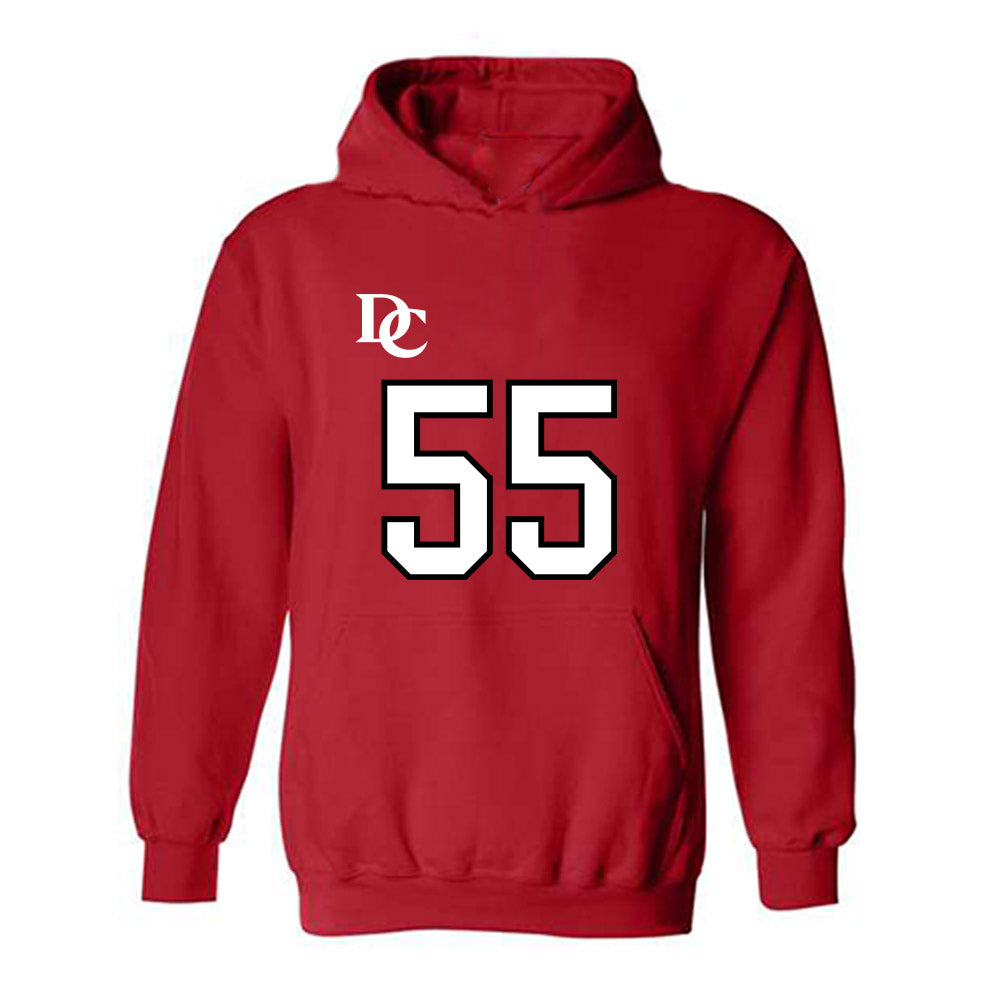 Davidson - NCAA Football : Parker Nichols - Orange Hooded Sweatshirt-0