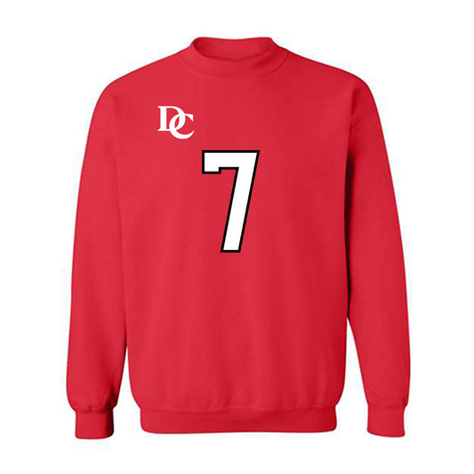 Davidson - NCAA Football : Jim Franklin - Orange Crewneck Sweatshirt-0