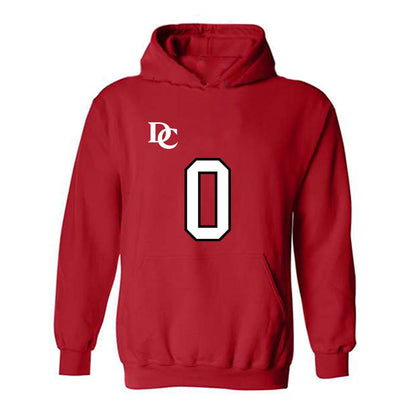 Davidson - NCAA Football : Hunter Brooks - Orange Hooded Sweatshirt-0