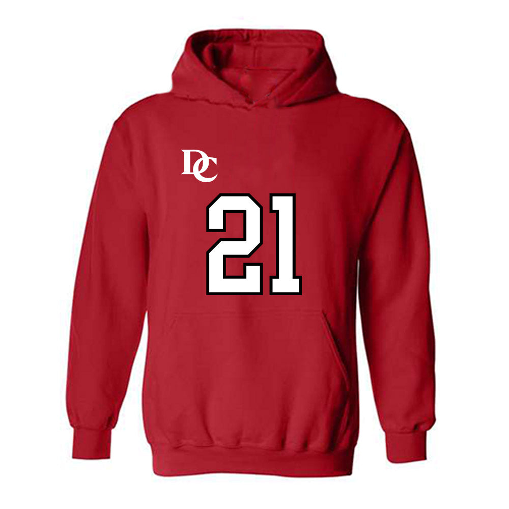 Davidson - NCAA Football : Caiden Collins - Orange Hooded Sweatshirt-0