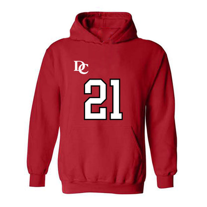 Davidson - NCAA Football : Caiden Collins - Orange Hooded Sweatshirt-0