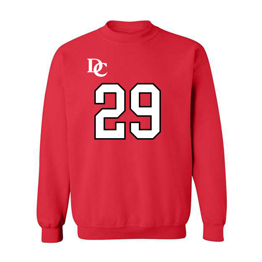 Davidson - NCAA Football : Carter Simko - Orange Crewneck Sweatshirt-0