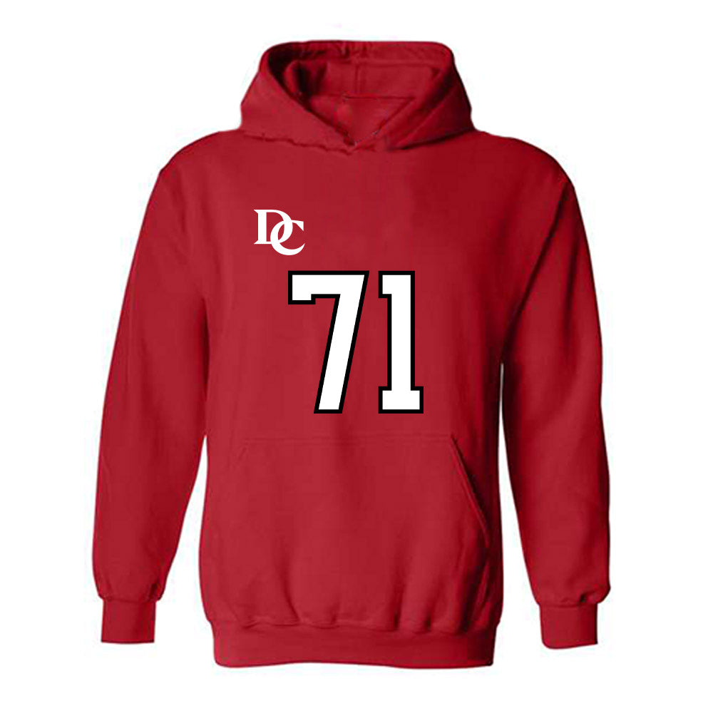 Davidson - NCAA Football : Cole Smith - Orange Hooded Sweatshirt-0
