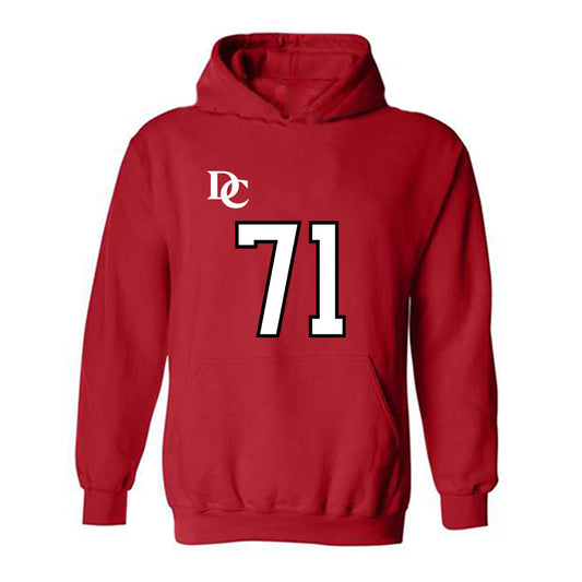 Davidson - NCAA Football : Cole Smith - Orange Hooded Sweatshirt-0
