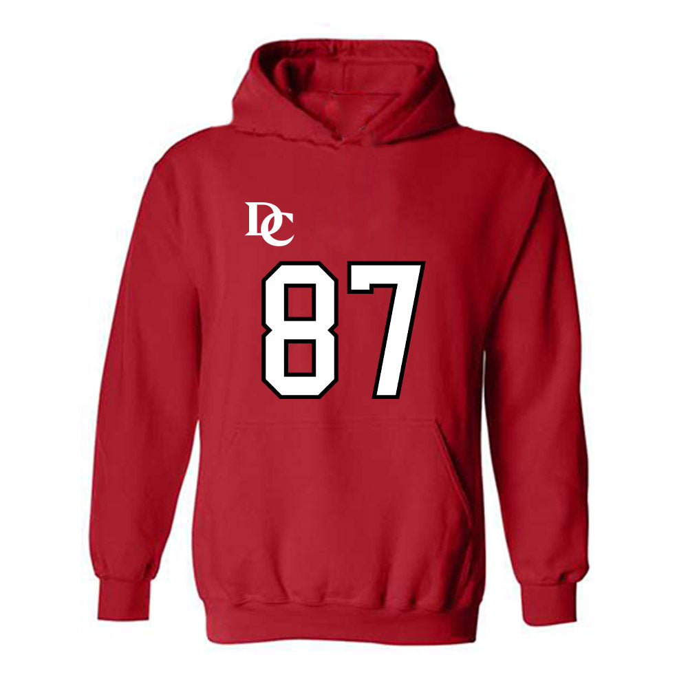 Davidson - NCAA Football : Cal Neubauer - Orange Hooded Sweatshirt-0