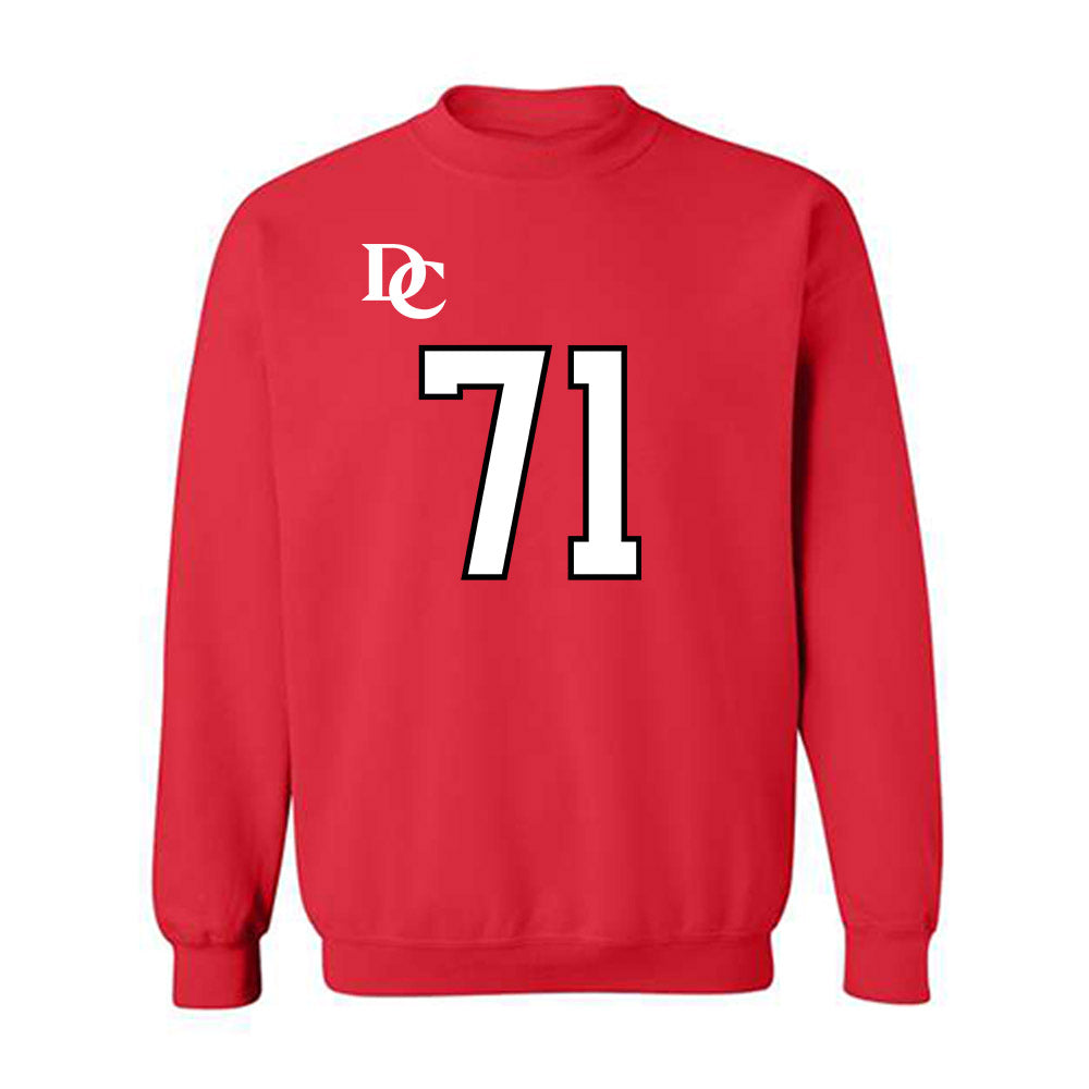 Davidson - NCAA Football : Cole Smith - Orange Crewneck Sweatshirt-0
