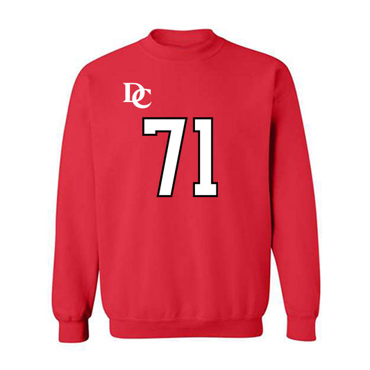 Davidson - NCAA Football : Cole Smith - Orange Crewneck Sweatshirt-0