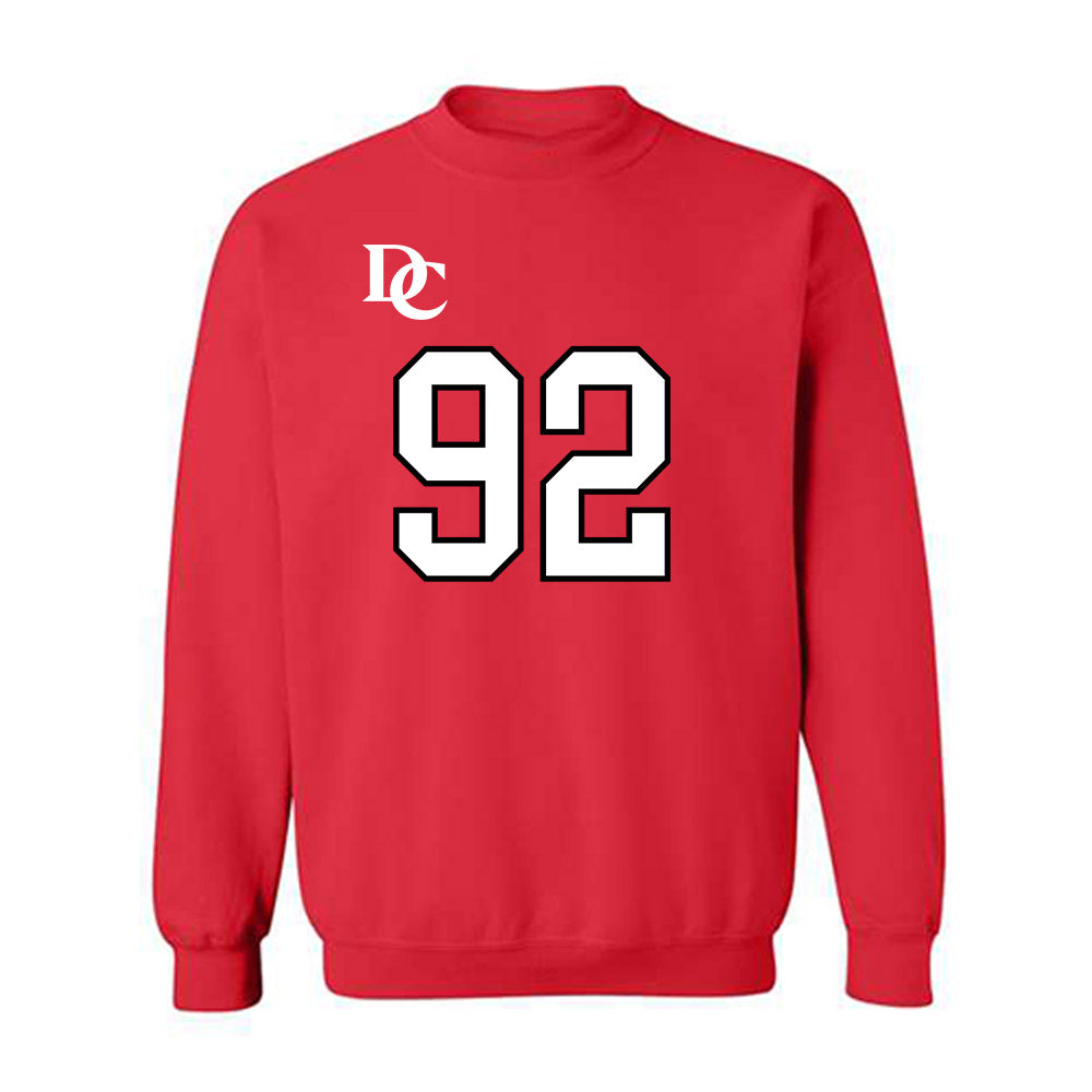 Davidson - NCAA Football : Zavier Pollard - Orange Crewneck Sweatshirt-0