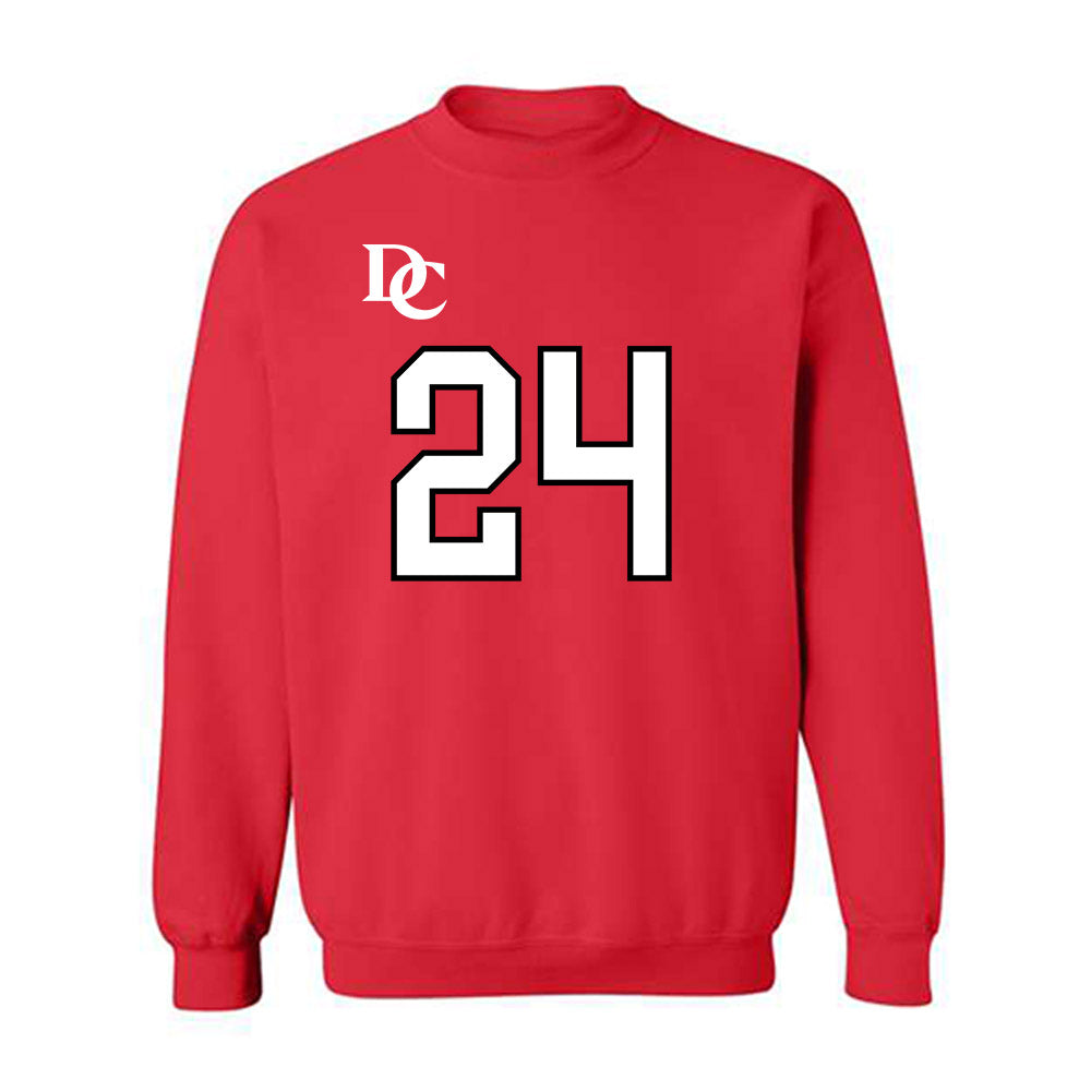 Davidson - NCAA Football : Brodey Berg - Orange Crewneck Sweatshirt-0