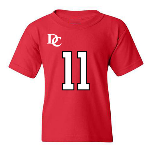 Davidson - NCAA Football : Tre Johnson - Orange Youth T-Shirt-0
