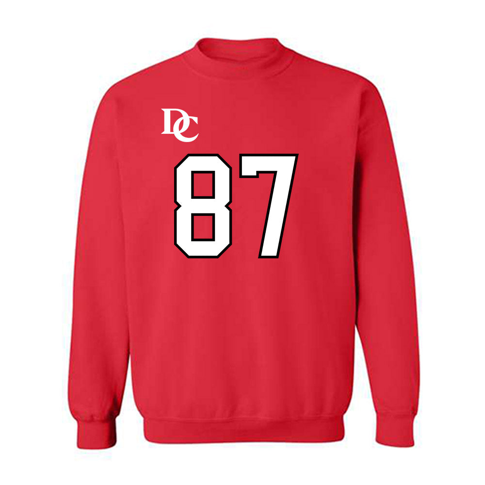 Davidson - NCAA Football : Cal Neubauer - Orange Crewneck Sweatshirt-0