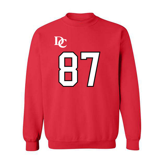 Davidson - NCAA Football : Cal Neubauer - Orange Crewneck Sweatshirt-0