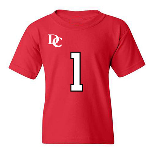 Davidson - NCAA Football : Christian Lyons - Orange Youth T-Shirt-0